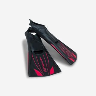 DECATHLON Pinne nuoto TOPFIN nero-rosso