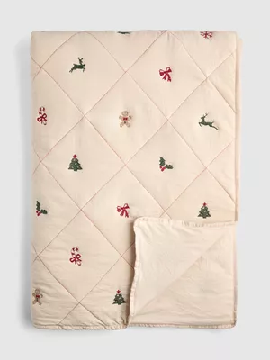 Manta navideña acolchada