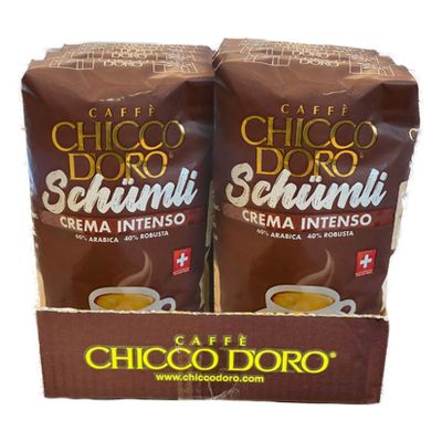 Chicco D'Oro Schümli Crema Intenso Bohnen 1kg, 10er Pack