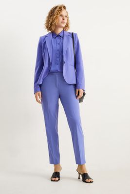 Business trousers - mid-rise waist - slim fit