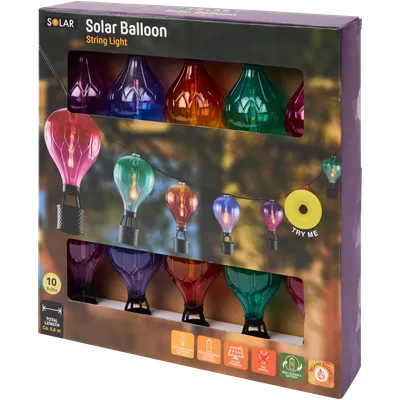Světelný řetěz s balónky Solar