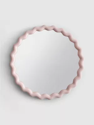 Espejo de pared con marco ondulado