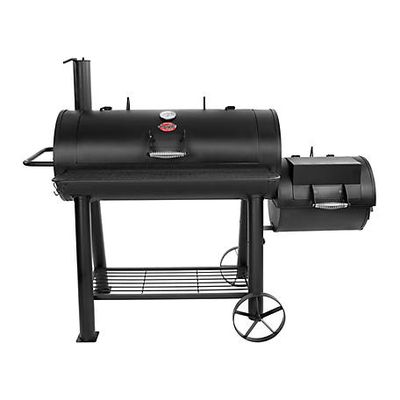 Char-Griller Competition Pro Barrel Charcoal Smoker with Offset Firebox, 1,012 sq. in., Black