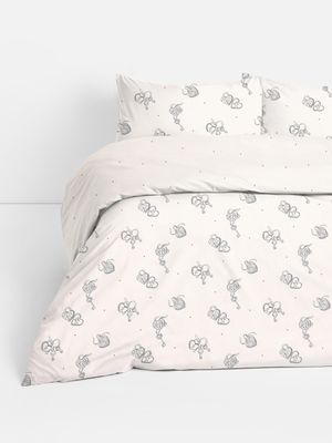 Set de ropa de cama king con medallones y lunares