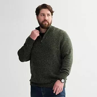 Big & Tall Sonoma Goods For Life® Quarter-Zip Sweater