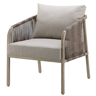 Red Shed Hanford Wicker Chair with Cushion, Gray