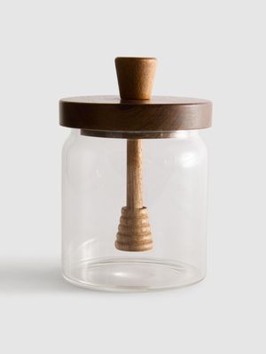 Tarro de miel con tapa