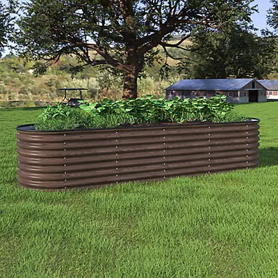 Veikous 8 ft. x 2 ft. x 2 ft. Galvanized Raised Garden Bed 9-in-1 Planter Box Outdoor, PG0102-10-B