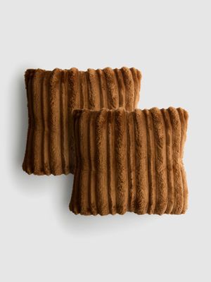 Pack de 2 fundas de cojín de canalé