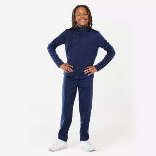Tuta bambino ginnastica GYM'Y poliestere traspirante blu