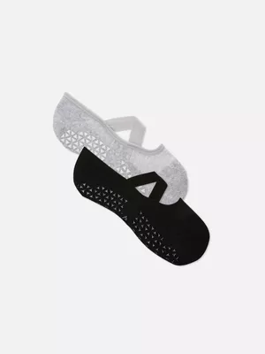 Pack de 2 pares de calcetines de ballet con tiras