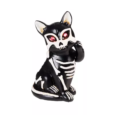 Halloween Light-Up Skeleton Cat