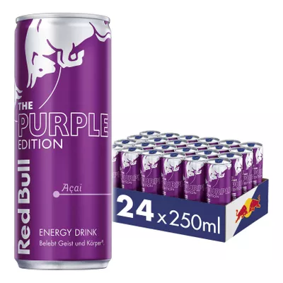 Red Bull Energy Drink Purple Edition Acai-Beere 0,25 Liter Dose, 24er Pack