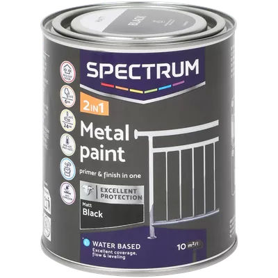 Lak na kov 2 v 1 Spectrum Matná černá