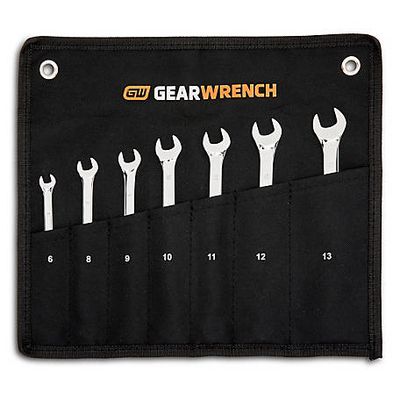 New! GEARWRENCH 7 pc. Wrench Set in Canvas Roll Metric
