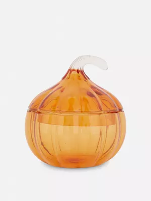 Tarro de almacenaje de vidrio en forma de calabaza