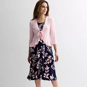 Women's Sandra Darren 2 pc Floral Jacket & Dress Set