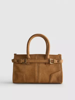 Minibolso tote en piel