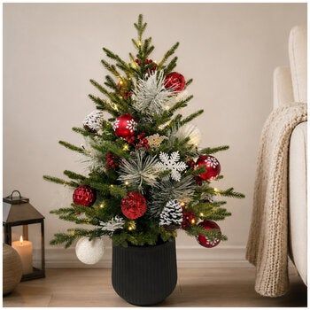 CGH Pre-Lit LED Decorated Christmas Pine Tree 91cm