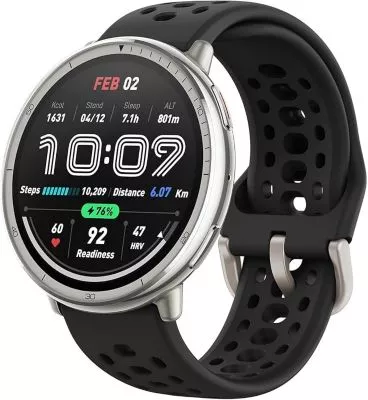 Montre sport AMAZFIT Active 2 Round Black Sport Silicone