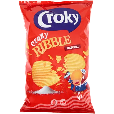 Croky Crazy Ribble Naturel