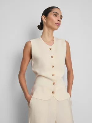 Chaleco de punto con botones