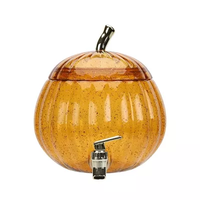Way to Celebrate Halloween Orange Acrylic Pumpkin Beverage Dispenser, 1.5 gal