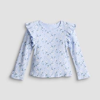 Girls 4-12 Jumping Beans® Rib Flutter Sleeve Top