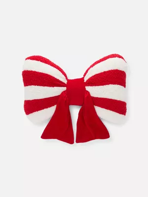 Cojín navideño en forma de lazo