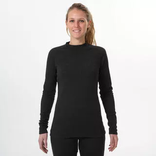 WEDZE Maglia termica sci donna 100 nera