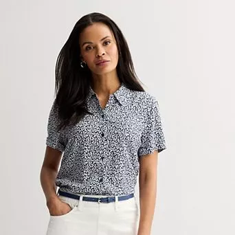 Women's Croft & Barrow® Camp Shirt