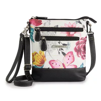 Stone & Co. Floral Leather 3-Bagger Crossbody Bag