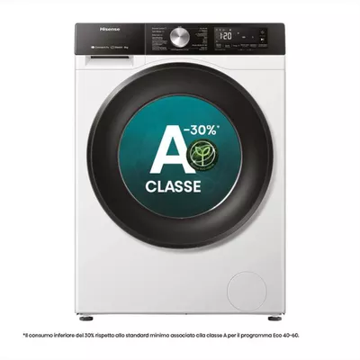 HISENSE - Lavatrice WF3S8043BW3 8 Kg Classe A-Bianco