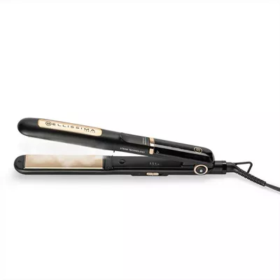 BELLISSIMA IMETEC - PIASTRA PER CAPELLI A VAPORE STEAM CERAMIC&KERATIN-Nero, Oro