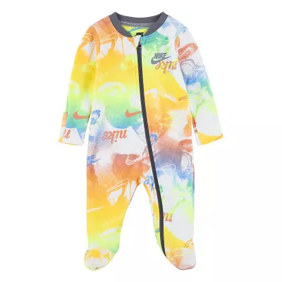 Baby Nike Logo Graphic Tie Dye Print Sleep & Play Coverall