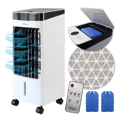TroniTechnik® Mobiles Klimagerät 3in1 Klimaanlage Luftkühler LK04 Ventilator, inkl. Fernbedienung und Filter, 4in1 Kühler