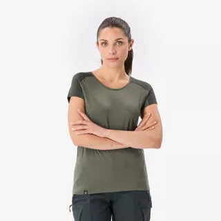 SIMOND T-Shirt lana merinos trekking donna MERINO RESIST kaki