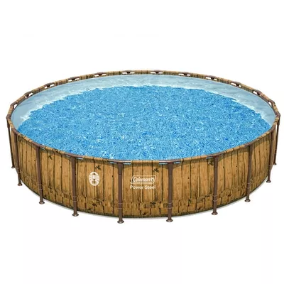 Coleman Power Steel 22' x 52" Round Metal Frame Above Ground Pool Set