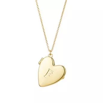Adornia Initial Heart Locket Pendant Necklace