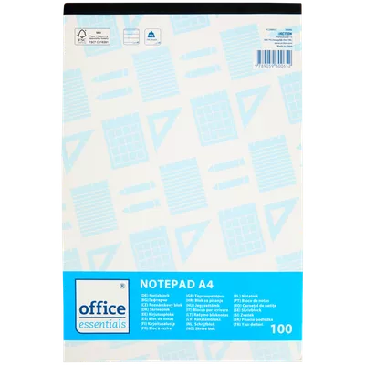 Poznámkový blok formátu A4 Office Essentials