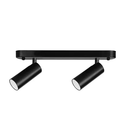 FOCO 2 LUCES LOGOS 2X3.7W NEGRO LUZ CALIDA