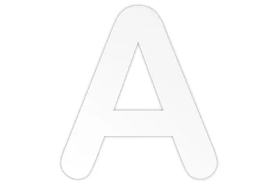 Jasa, Husbogstav A, hvid, 78 mm