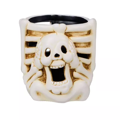Halloween Skeleton Ribs Candle Holder Assorted