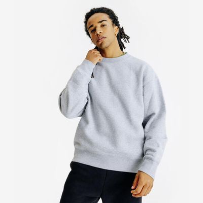 DECATHLON Sweatshirt Herren Rundhals - Elementals grau meliert
