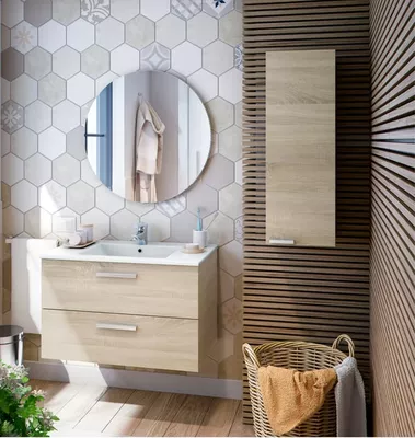 ARMARIO PARED BAÑO ECOKIT ROBLE CANADIAN 30X85X25CM