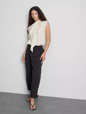 Blusa con nudo a rayas de The Edit