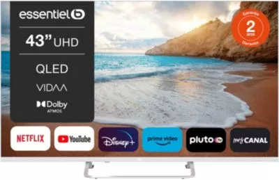 TV QLED ESSENTIELB Blanc 43QLED306W ( 109cm )