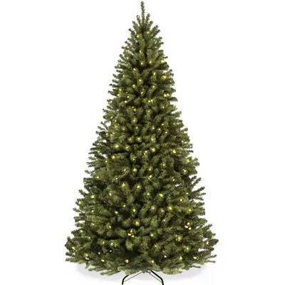 Best Choice Products Artificial Christmas Tree, 6ft Premium Pre-Lit Spruce Design, Dense Branches - Green Spruce