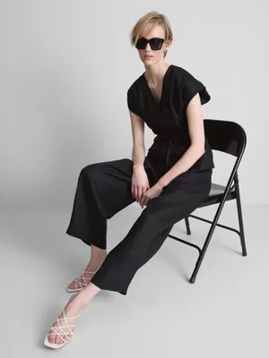 Pantalones anchos de lino de The Edit