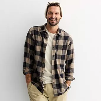 Men's Sonoma Goods For Life® Supersoft Flannel Button-Down Shirt